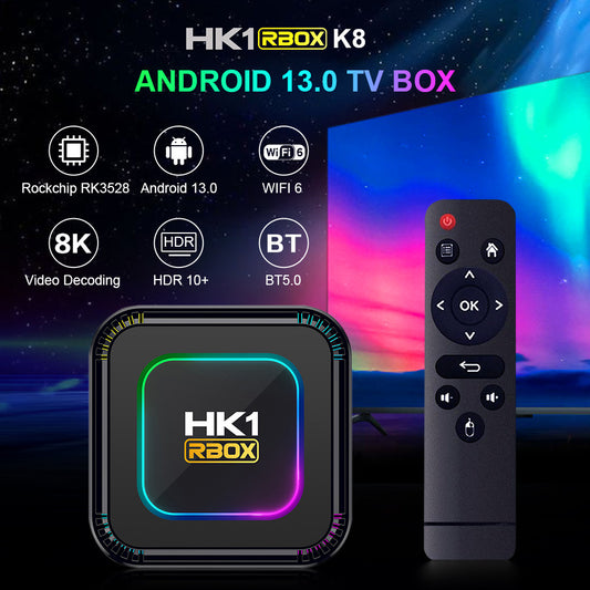 Home Fashion 8K Network Set-Top Box Quad-Core Android TV Media Player